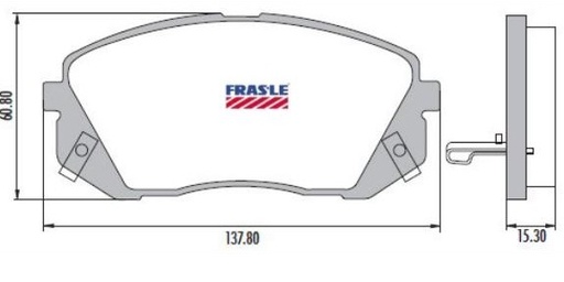 [PD1296] [Frasle] PASTILLA TUCSON  138x61x16,5  DEL