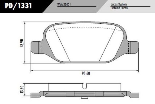 [PD1331] [Frasle] PASTILLA PUNTO 500  95,6x44x13,5  TRAS