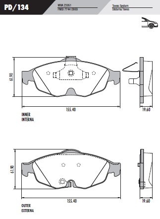 [PD134] [Frasle] PASTILLA STRATUS 00/  155,4x62x19,6  DEL
