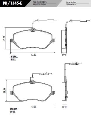 [PD1345E] [Frasle] PASTILLA 407 2.0 04/  162,3x79,5x17,5  DEL