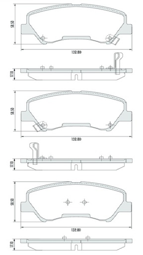 [PD1409] [Frasle] PASTILLA ACCENT I30 SOUL  133x59x17  DEL