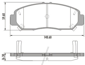 [PD1413] [Frasle] PASTILLA CIVIC 12/  148,6x59,6x16,3  DEL