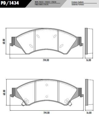 [PD1434] [Frasle] PASTILLA RANGER 12/  194,2x68x16  DEL