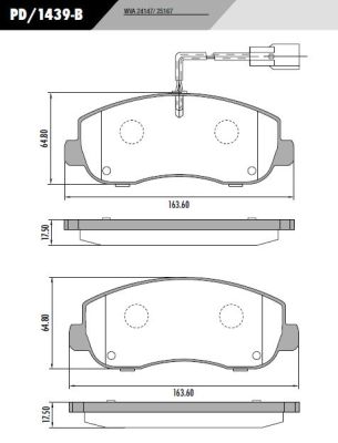 [PD1439B] [Frasle] PASTILLA MASTER III 13/  163,4x64,8x17,5  DEL
