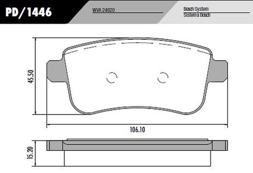 [PD1446] [Frasle] PASTILLA FLUENCE 2.0 11/  106x45,5x15  TRAS