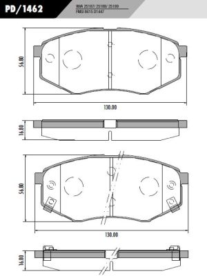 [PD1462] [Frasle] PASTILLA TUCSON SOUL  130x57x17  DEL