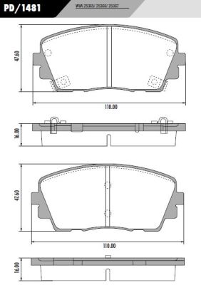 [PD1481] [Frasle] PASTILLA PICANTO 11/  110x47,5x16  DEL