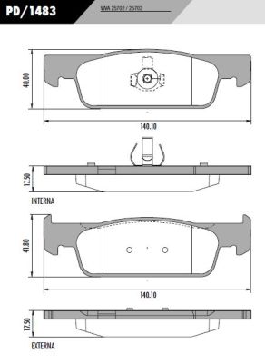 [PD1483] [Frasle] PASTILLA LOGAN ARAÑA CHICA  140x41,8/40x17,5  DEL