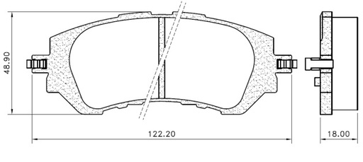 [PD1537] [Frasle] PASTILLA YARIS 1.5 16/  122,2x49x18  DEL
