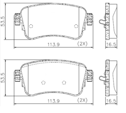 [PD1583] [Frasle] PASTILLA EXPERT 1.6 18/  114x53,5x16,5  TRAS
