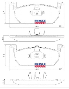 [PD1584] [Frasle] PASTILLA VIRTUS T-CROSS 18/  145x62x17  DEL