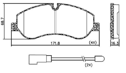 [PD1602A] [Frasle] PASTILLA TRANSIT 15/  171,8x68,7x16,3  DEL