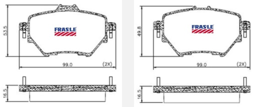 [PD1605] [Frasle] PASTILLA C4 PICASSO HDI 13/  98,2x53/49,7x16,5  T