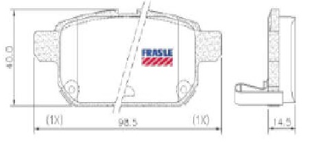 [PD1614] [Frasle] PASTILLA VITARA 4x4 17/  98,5x40x14,5  TRAS
