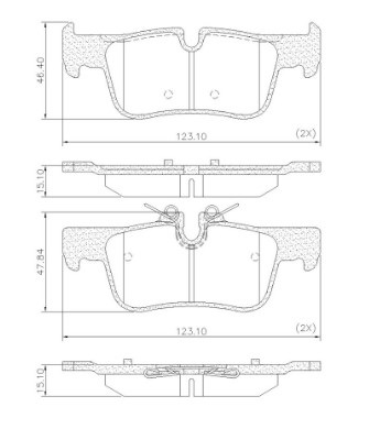 [PD2248] [Frasle] PASTILLA BMW MINI COOPER 18/  123x47,8/46,4x15  TRAS