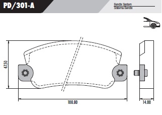 [PD301A] [Frasle] PASTILLA REGATA 85/  108,8x47,5x14  DEL