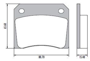 [PD313] [Frasle] PASTILLA FIAT 125 1500 1600 504  80,7x65,6x15,4  DEL
