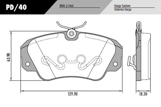 [PD40] [Frasle] PASTILLA OMEGA SUPREMA  130x64x18,3  DEL