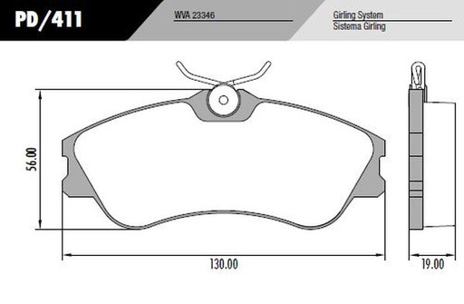 [PD411] [Frasle] PASTILLA 306 PARTNER  130x55,4x18,3  DEL
