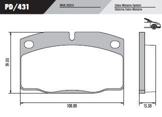 [PD431] [Frasle] PASTILLA VECTRA  100x59x15  DEL
