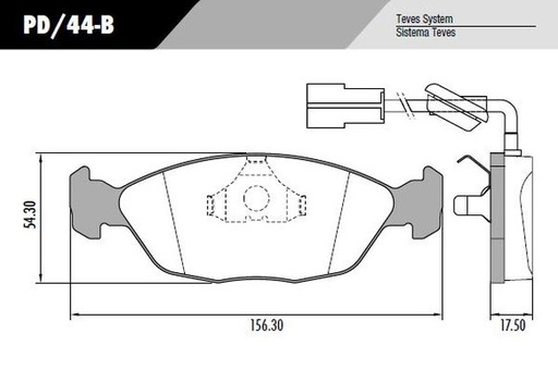 [PD44B] [Frasle] PASTILLA GALAXY 1 CABLE  156,3x54,3x17,5  DEL