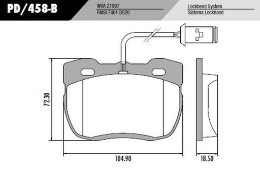 [PD458B] [Frasle] PASTILLA ROVER DEFENDER  105x72,3x18,5  DEL
