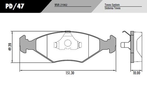 [PD47] [Frasle] PASTILLA PALIO SIENA UNO  151,3x49,2x18  DEL