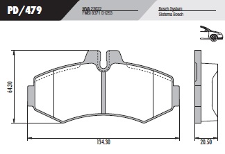 [PD479] [Frasle] PASTILLA VITO 2.2 CDI  134,4x64x18  DEL