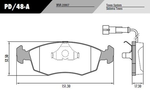 [PD48A] [Frasle] PASTILLA PALIO WEEKEND TIPO  151,3x52,5x17,3  DEL