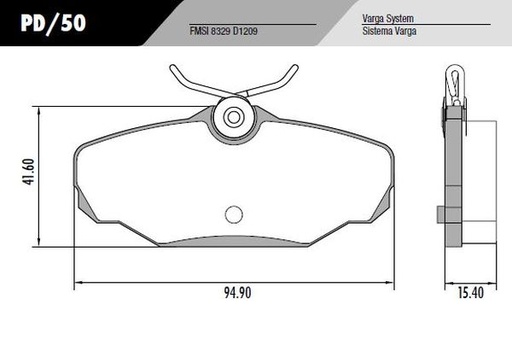[PD50] [Frasle] PASTILLA MONZA 92/96  95x41,6x15,5  TRAS