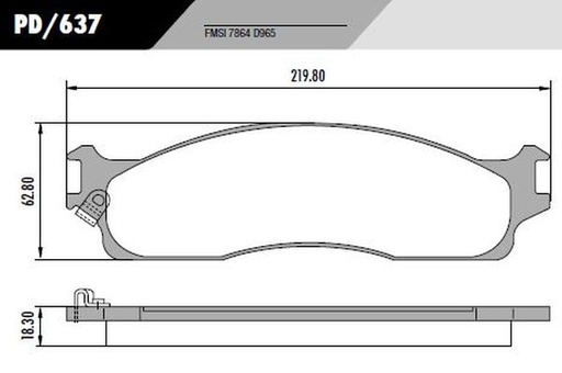 [PD637] [Frasle] PASTLLA RAM 1500 2500 03/08  219,8x62,8x18,3  DEL