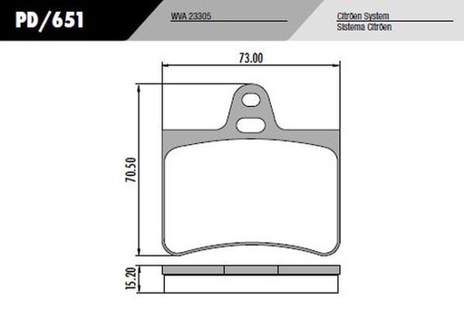 [PD651] [Frasle] PASTILLA C5  73x70,5x15,2  TRAS