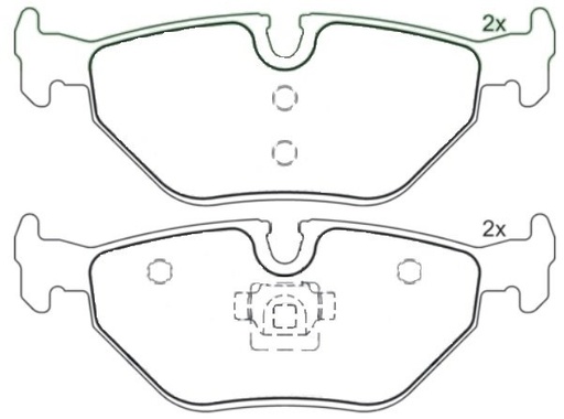 [PD716] [Frasle] PASTILLA BMW SERIE 3 99/08  123,4x45x16,2  TRAS