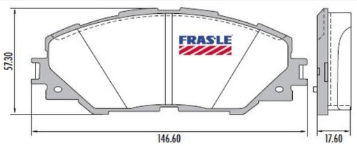 [PD744] [Frasle] PASTILLA COROLLA 06/08  146,5x57,3x17,5  DEL