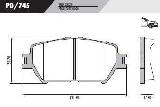 [PD745] [Frasle] PASTILLA CAMRY 02/  131,7x58,7x17,3  DEL