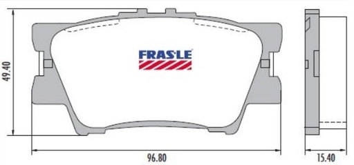 [PD753] [Frasle] PASTILLA RAV4 06/  97x49,3x15,5  TRAS