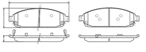 [PD807] [Frasle] PASTILLA GRAND CHEROKEE  176x57,2x18  DEL