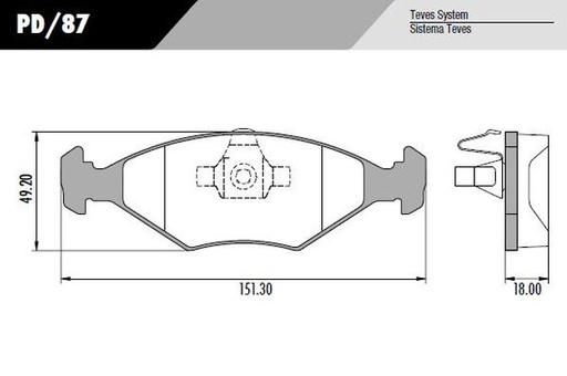 [PD87] [Frasle] PASTILLA UNO FIRE MILLE  151,3x49,2x18  DEL