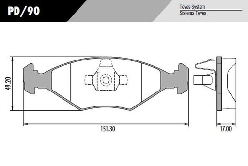 [PD90] [Frasle] PASTILLA PALIO SIENA ARAÑA CHICA  151,3x49x16  DEL