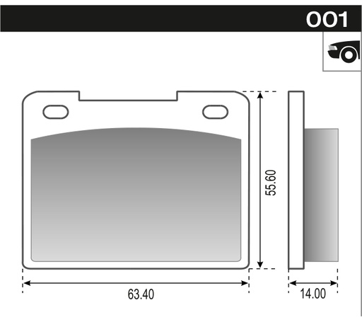 [12005] [Durbloc] PASTILLA D1500 CHICA CALI IMPORTADO  63,4x55,6x14  DEL