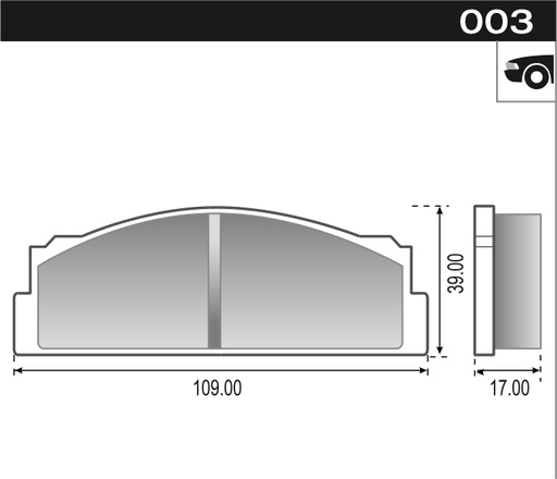 [12010] [Durbloc] PASTILLA FIAT 125 128 1100  109x39x17,3  DEL