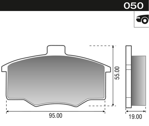 [12019] [Durbloc] PASTILLA 147 FIORINO DUNA UNO BX CORTA  104,2x58,3x18  DEL