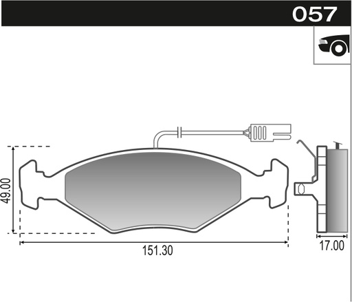 [12021] [Durbloc] PASTILLA DUNA UNO REGATA 85 BIPOLAR  151,3x49,2x17  DEL