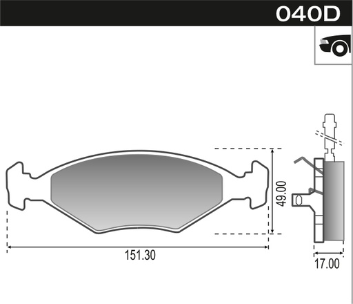 [12022] [Durbloc] PASTILLA DUNA UNO REGATA 85 BIPOLAR  151,3x49,2x17  DEL