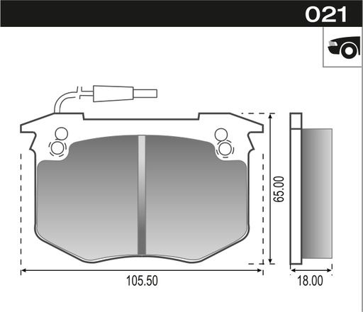 [12041] [Durbloc] PASTILLA 504 505 PZA BX C/S RX  105x65,2x17,4  DEL