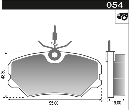 [12045] [Durbloc] PASTILLA ZX 306 405 GLI SRI STI MI 16V  95x49x18,4  DEL