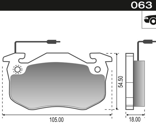[12056] [Durbloc] PASTILLA CLIO R18 DSL EXPRESS 205  105x54,6x15  DEL