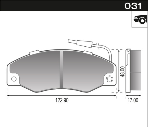 [12061] [Durbloc] PASTILLA R21 GTX TXE NEVADA TXI  122,9x48x17  DEL