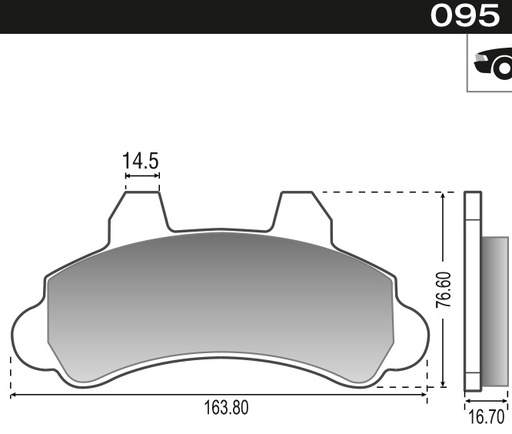 [12066] [Durbloc] PASTILLA A20 C20 D20 SILVERADO F100 1000  164x77,1x17  DEL