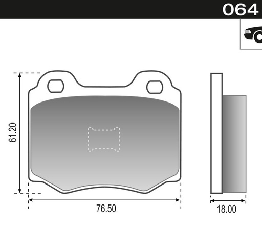 [12074] [Durbloc] PASTILLA GOL SAVEIRO SENDA VOYAGE  76,7x61,5x18,5  DEL